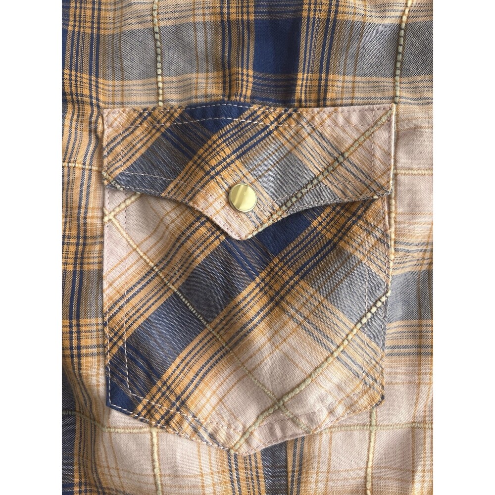 Wrangler Retro Women's Long Sleeve Western Snap Shirt Pink Purple Plaid XL - Picture 5 of 9